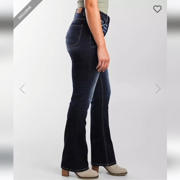 BKE Buckle Parker Boot Stretch Jeans Teeter High Rise Teeter Dark Sz 24 - Picture 3 of 16